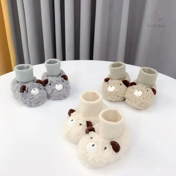 Chaussons en forme d'ourson pour nourrissons