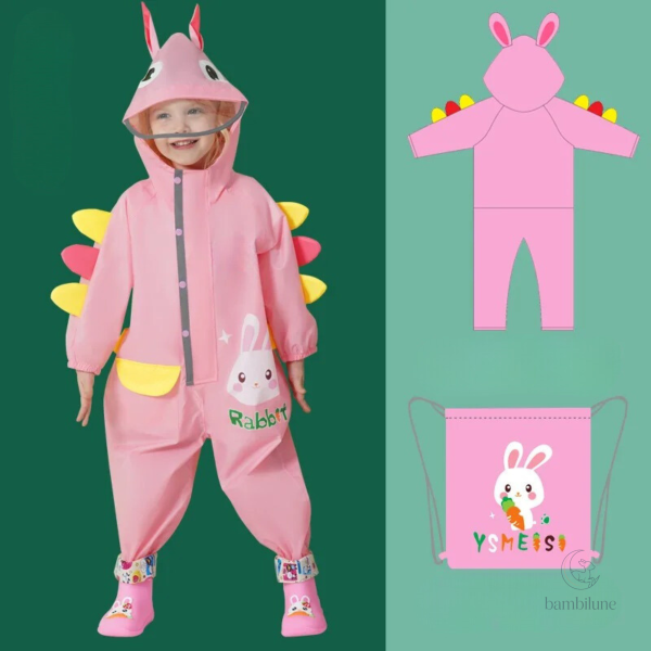 Poncho imperméable pour enfant Mini Fashion, couleur vive