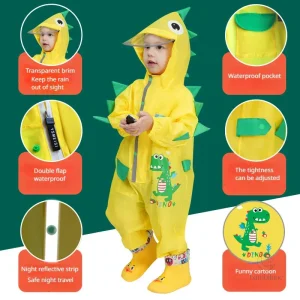 Mode enfantine : poncho imperméable, protection contre la pluie