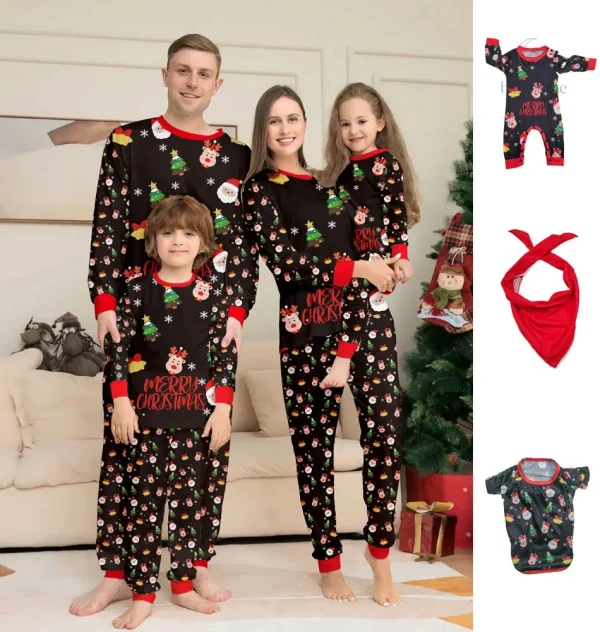 Pyjamas de Noël Mini Fashion pour enfants et animaux de compagnie