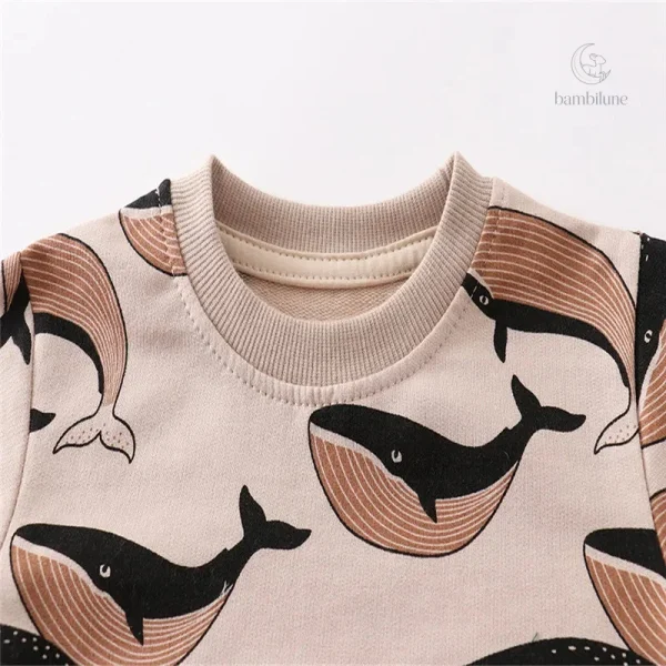Pull baleine Mini Fashion pour enfants, idéal pour l'automne