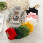 Pull à col roulé Ours en peluche pour enfants