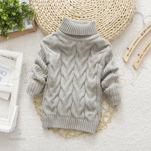 Mode enfant : Pull à col roulé doux et chaud