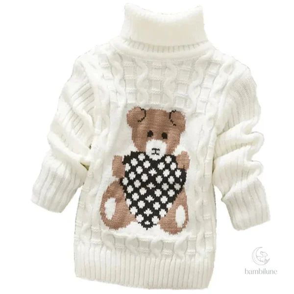 Pull à col roulé confort pour garçons et filles
