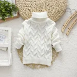Pull d'hiver avec col roulé pour petits