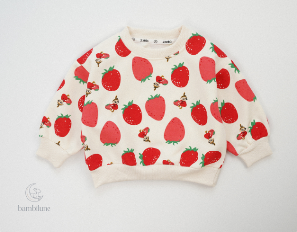 Mini Fashion - Pull motif Fraise pour enfants
