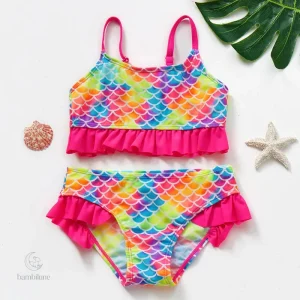 Bikini enfant en matière légère et à séchage rapide