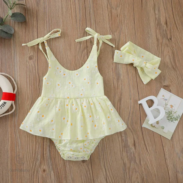 Vêtements d'été pour filles : robe légère et bandeau