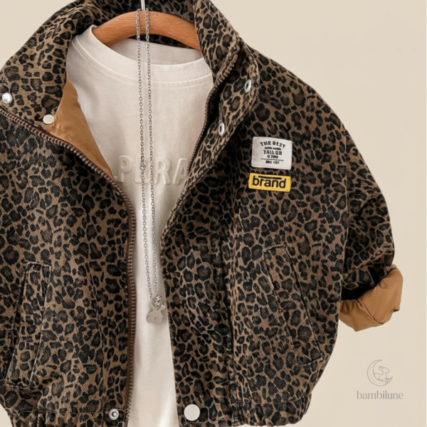 Mini Fashion – Veste imprimé léopard pour enfants