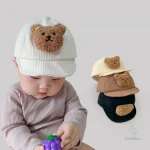 Casquette en velours côtelé pour enfant Ourson