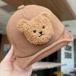 Chapeau en velours côtelé pour enfant, look adorable