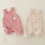 Vêtement tendance pour enfants, combinaison de jardin côtelé