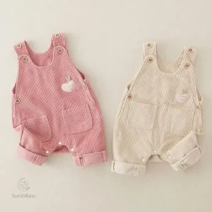 Vêtement tendance pour enfants, combinaison de jardin côtelé