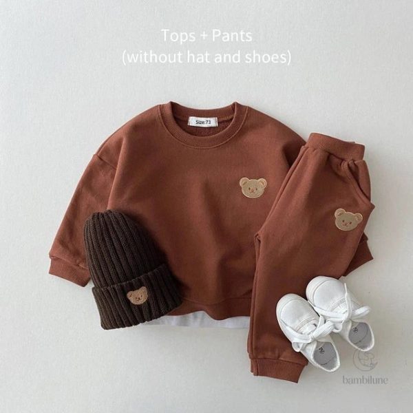 Survêtement tendance pour tout-petits avec oursons