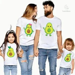 T-shirt Avocat Blanc Mini Fashion pour enfants
