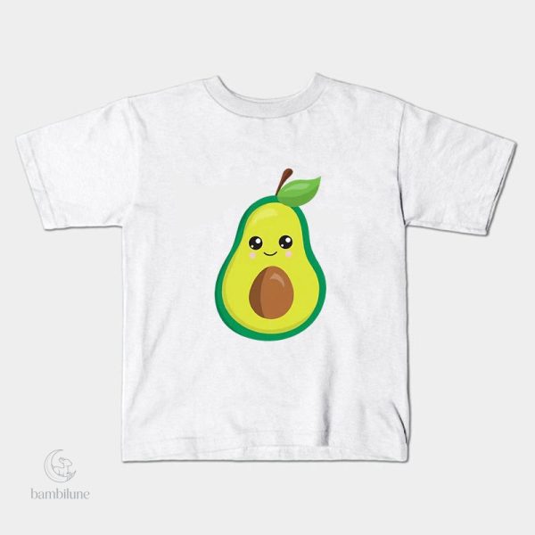 Vêtements enfants : T-shirt avocat blanc tendance