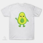 Mode enfantine : T-shirt avocat blanc pour tous âges