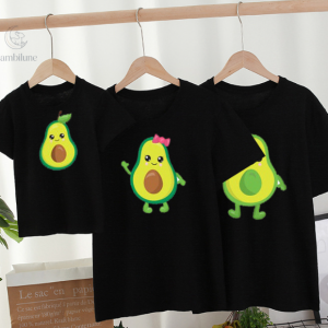 T-shirt avocat noir pour enfants de Mini Fashion