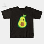 T-shirt enfant noir, design d'avocat amusant et stylé