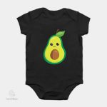 Mode enfant : T-shirt noir avec motif d'avocat ludique