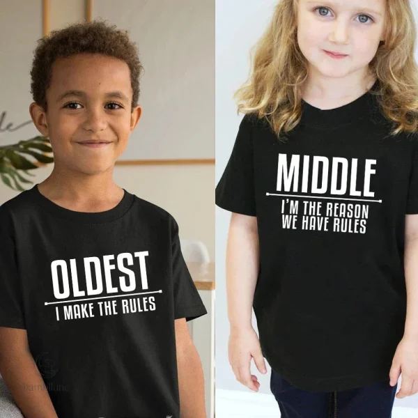 Vêtements d'hiver pour enfants, T-shirt familial tendance