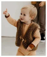 Gilet sans manches en tissu chaud pour enfants