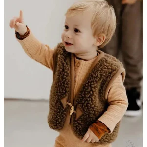 Gilet sans manches en tissu chaud pour enfants
