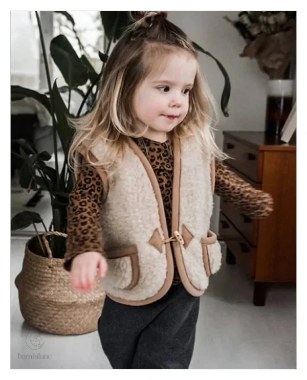 Vêtements d'automne et d'hiver, gilet sans manches pour enfants