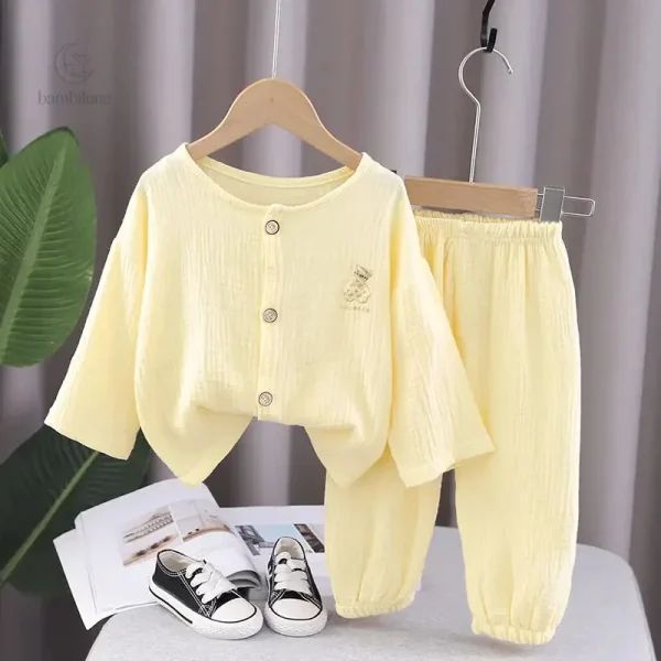 Ensemble coloré de robes en lin pour enfants