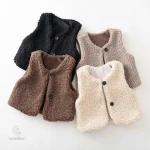 Mini gilet doux en peluche pour le froid