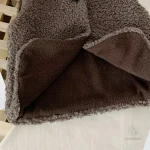 Gilet tendance en tissu peluche pour petites filles