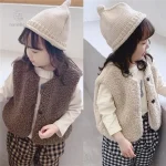 Gilet d'automne en peluche, style mini fashion