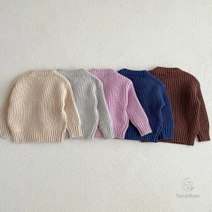 Vêtement chaud pour enfants - Pull tricoté confortable