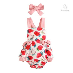 Barboteuse à bretelles pour mode enfantine
