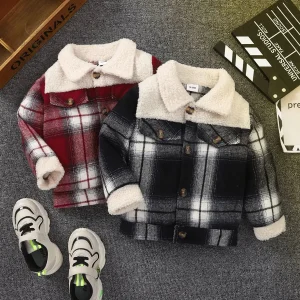 Veste à carreaux pour enfant Mini Fashion