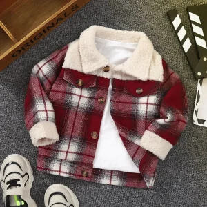Mini Fashion veste enfant à motifs carreaux