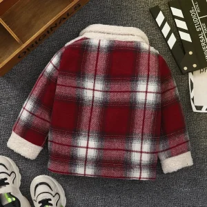 Veste enfant en tissu à carreaux colorés