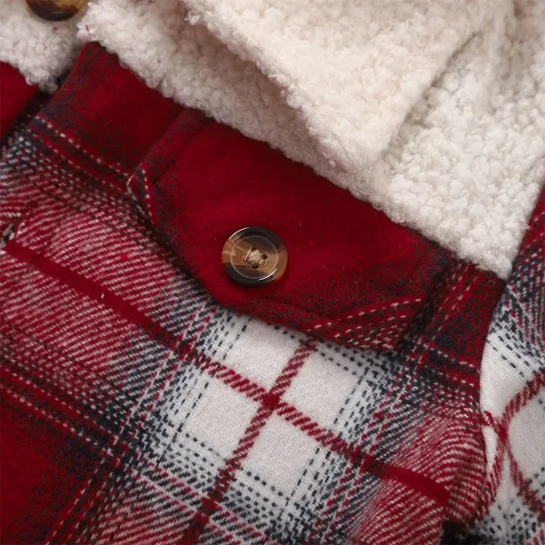 Veste à motifs pour enfant, style à carreaux