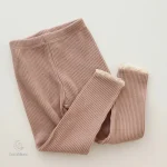Leggings d'automne en tissu côtelé, idéal pour jouer