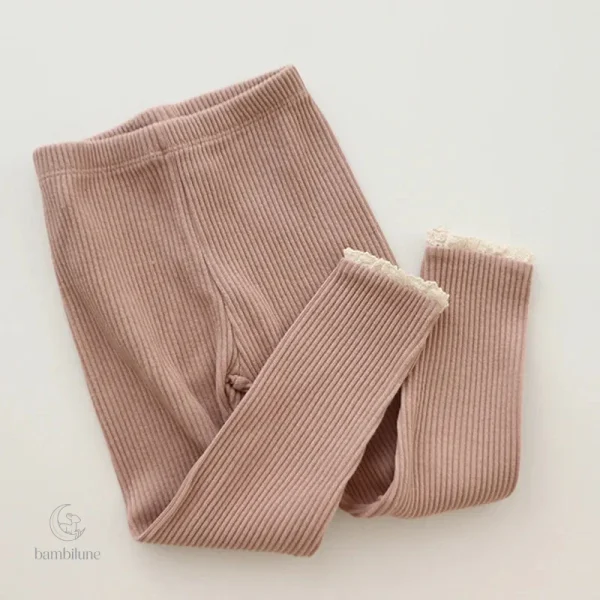 Leggings d'automne en tissu côtelé, idéal pour jouer