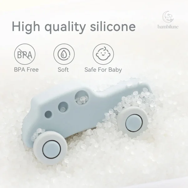 Jouets éducatifs en silicone à rouler et mordiller