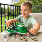 Jeu de rôle aéroport avec véhicules pour petits enfants