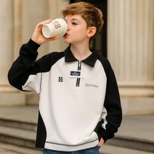 Vêtement d'automne pour enfants, pull classique en coton