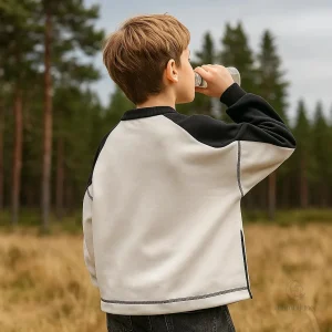 Pull ludique en coton pour l'hiver, confort pour enfants