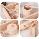 Jouet en bois pour apprendre à cuisiner en s'amusant