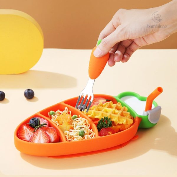 Vaisselle antidérapante en silicone pour enfants