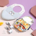 Vaisselle en silicone colorée pour repas amusants
