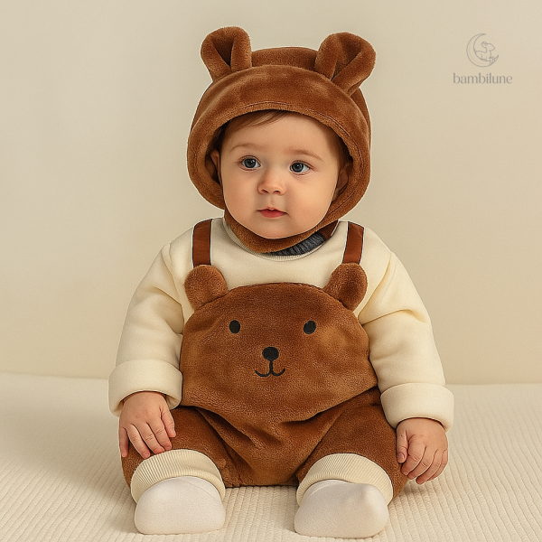 Combinaison en peluche douce et chaude pour l'hiver