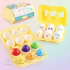 Montessori 3D Puzzle d'œufs pour enfants de 1 à 2 ans