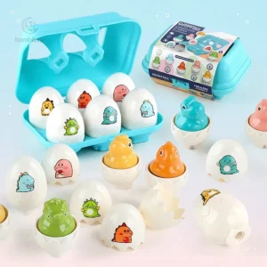 Jeu de tri d'œufs colorés pour l'apprentissage précoce